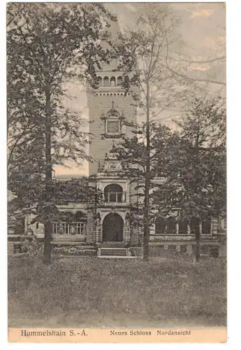 Ak Hummelshain Neues Schloss Nordansicht 
