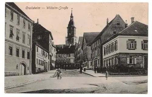 Ak Crailsheim Wilhem Straße 1918 Feldpost