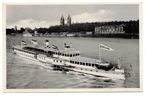 Ak Dampfer Glückauf Gebrüder Luwen Duisburg Ruhrorter Personenschifffahrt 1930er