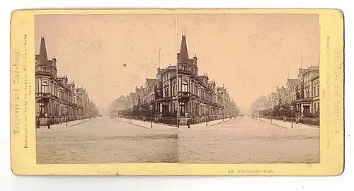 Stereofoto Hannover Königstrasse 3 D Foto um 1890