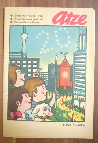 Atze Comic Gldgräber an der Oder DDR 1969 Heft 10 Kinder Zeitschrift