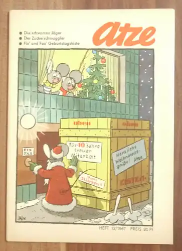 Atze Comic DDR Heft Dezember 1967 Die schwarzen Jäger