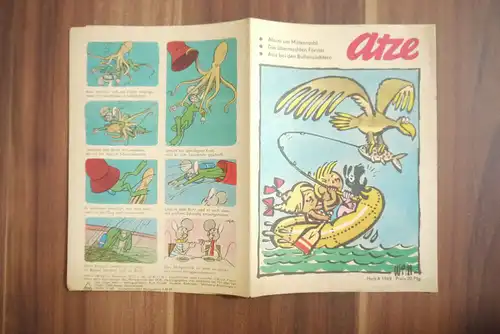 Atze Kinder DDR Zeitschrift Alarm um Mitternacht 1969 Heft 8 Comic