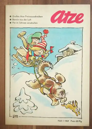 Atze 1969 Kinderzeitschrift DDR Heft Comic Großs Atze Preisausschreiben