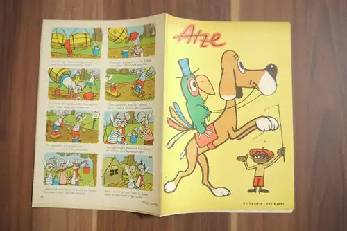 Atze 1966 Heft 6 Comic DDR Der Bahnhofswirt bekommt Besuch