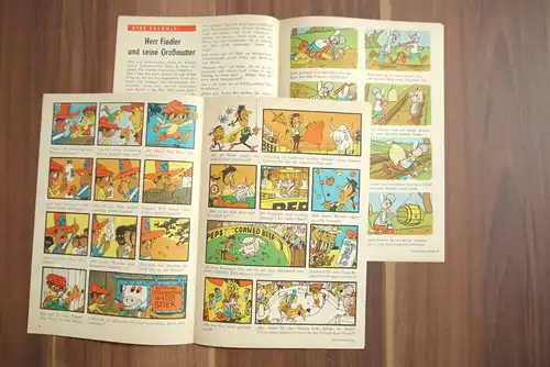 Atze 1966 Heft 6 Comic DDR Der Bahnhofswirt bekommt Besuch