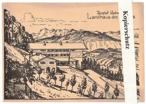 Künstler Ak Obersalzberg Berghof Wachenfeld Landhaus 2 WK