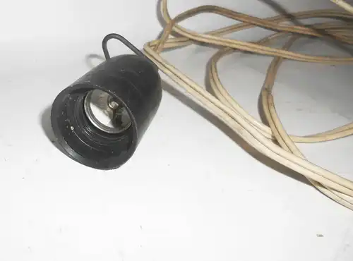 DDR Lampen Kabel E27 Lampenfassung Stecker Vintage (E147