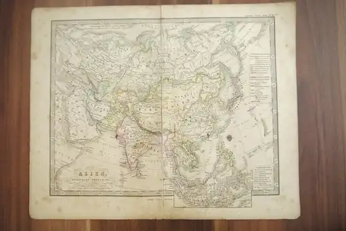 Asien Landkarte 33x25cm politische Übersicht 33x25cm Gotha Justus Perthes