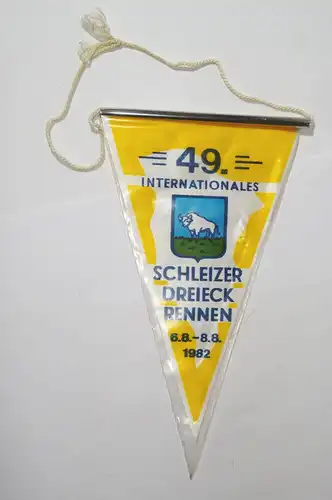 Motorsport Wimpel Schleizer Dreieck Rennen 1982