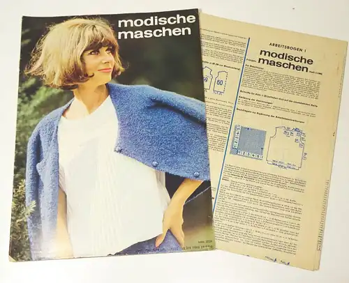 Zeitschrift Modische Maschen Schnittmuster 1  1965