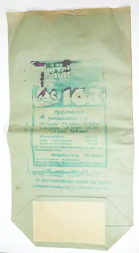 DDR Papiertüte 6 St Mineralstoff Zellstoff Requisit Reklame Landwirtschaft Bauer
