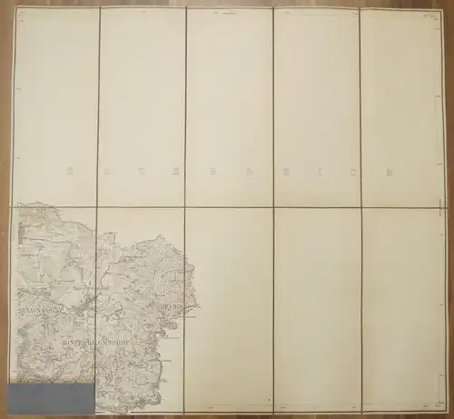 Landkarte Leinen Hinterhermsdorf un Am Raumberg um 1890 Leinenlandkarte 1:25000