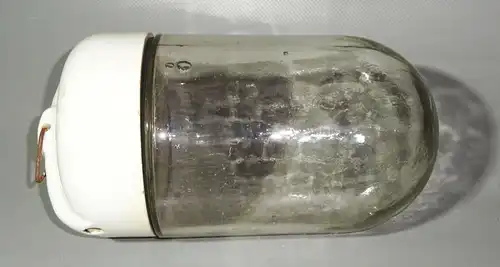 Alte Glaskolbenlampe Leuchte Loft Industrie Design Deko Lampe Porzellan Glas (5