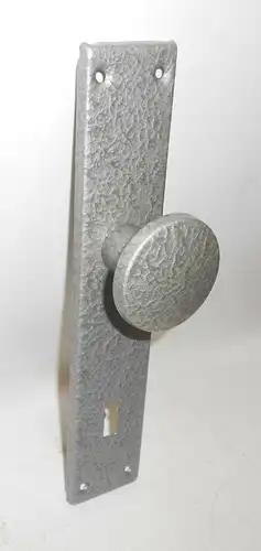 DDR Metall Türbeschlag Türgarnitur Knauf Türknauf Vintage NOS Türblende !