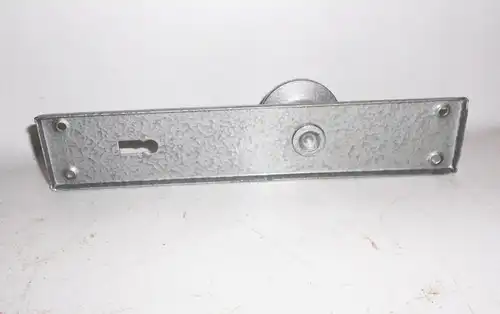 DDR Metall Türbeschlag Türgarnitur Knauf Türknauf Vintage NOS Türblende !