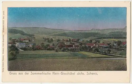 Lunakarte 14002 Ak Gruss aus der Sommerfrische Kleingießhübel um 1910 (A3599