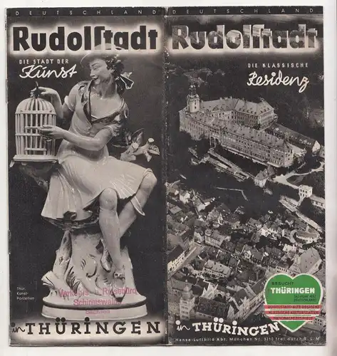 Reise Prospekt Rudolstadt Thüringen um 1935 ! (H2