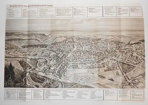 Reise Prospekt Rothenburg ob der Tauber Die deutsche Stadt Karte um 1940 (H2