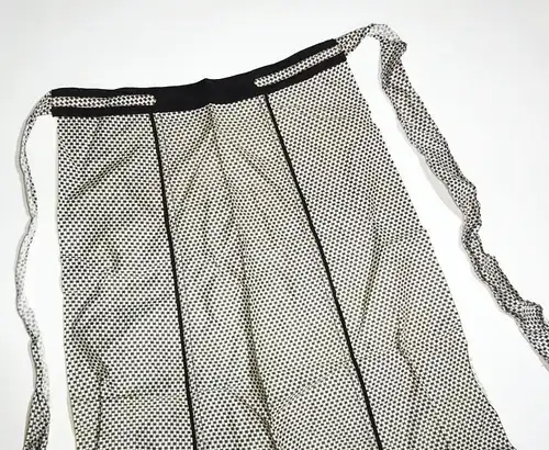 Vintage Schürze Umbindeschürze Art Deco 1930er Look Schwarz Weiss 