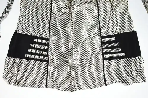 Vintage Schürze Umbindeschürze Art Deco 1930er Look Schwarz Weiss 