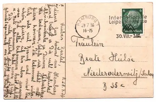 Ansichtskarte Dampflok in voller Fahrt 1936 Glückwunsch Postkarte