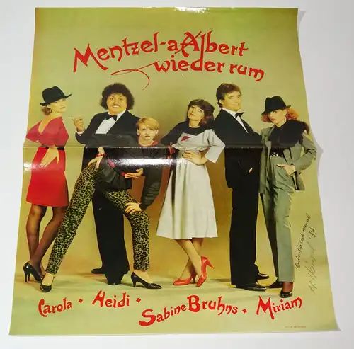 DDR Poster Achim Mentzel 1984 Entwurf Hämpel Plakat