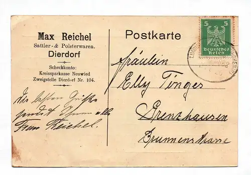 Ak alte Postkarte Dierdorf Rheinland-Pfalz 1925