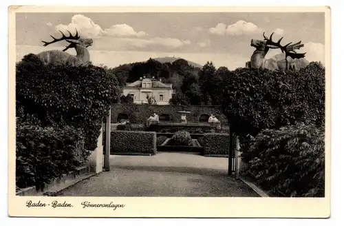 Ak Baden Baden Gönneranlagen 1930er
