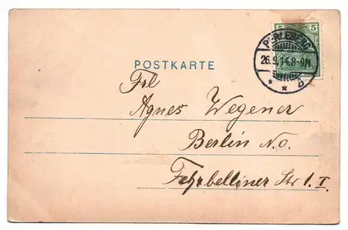 Litho Ak Gruß aus Perleberg Forsthaus Alte Eichen 1914