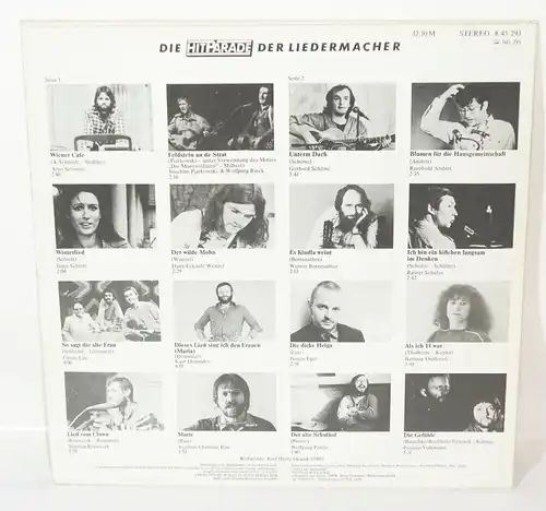 Amiga 845293 Die Hitparade der Liedermacher Vinyl LP 