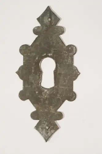 Alter Metall Möbelbeschlag um 1910 Schlüsselloch Beschlag