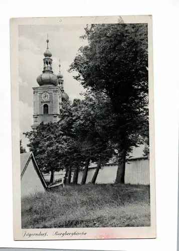 Ak Jägerndorf Krnov Schlesien Burgbergkirche 1942
