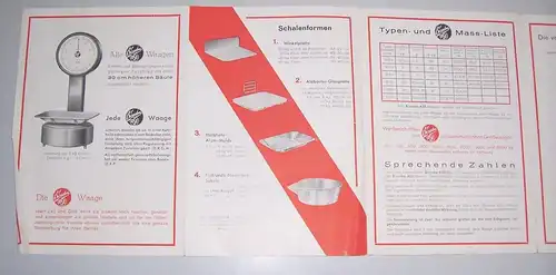 Lot Reklame Blätter Prospekt Waagen Graff Witten ( Ruhr ) Bizerba um 1940 ! (D