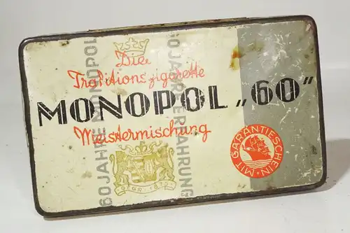 Alte Blechdose Monopol 60 Meistermischung Dresden 1930er Deko Box