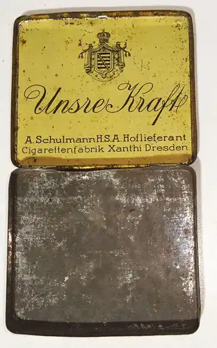 Unsre Kraft Schulmann Xanthi Dresden 20er Zigarettendose Blechdose
