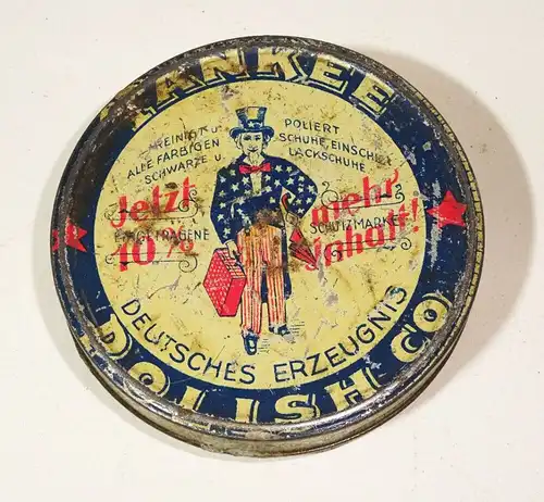 Alte Blechdose Yankee Polish Co Uncle Sam Lederpolitur 1930er