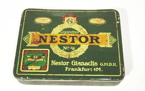 Alte Blechdose Nestor Gianaclis Frankfurt Main Zigaretten um 1910