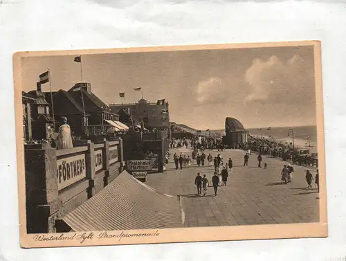 Ak Westerland Sylt Strandpromenade