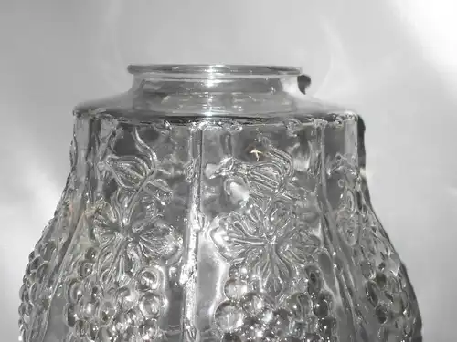 Vintage Glas Lampenschirm Weinlaub Weintrauben 1920er 1930er Deko