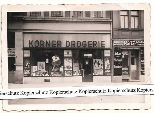 Foto Körner Drogerie Dresden Blasewitz Berggartenstraße Reklame Schilder  F2542