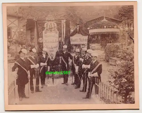 Studentika Foto Klemichsche Handels Akademie 1886 Studenten Banner !