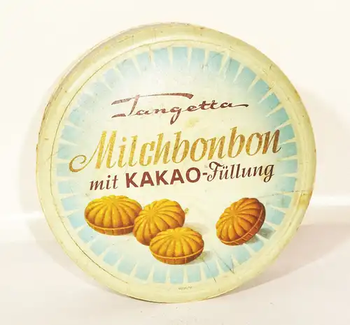 Tangetta Milchbonbon Kakao Füllung Pappdose Reklame Sammler