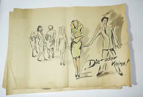 Aquarell Künstler Nachlaß 5 Stück DDR 1950er Zeitung Presse