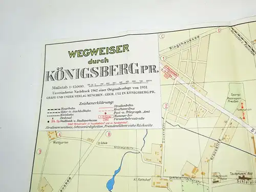 Stadtplan von Königsberg / Pr. 1962 ! (H2