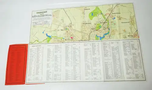 Stadtplan von Königsberg / Pr. 1962 ! (H2