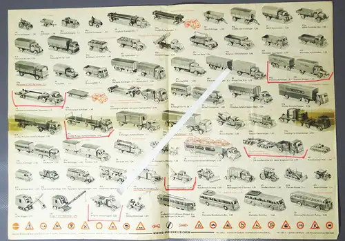 Wiking Vehrkehrsmodelle 1965 Modellautos Prospekt