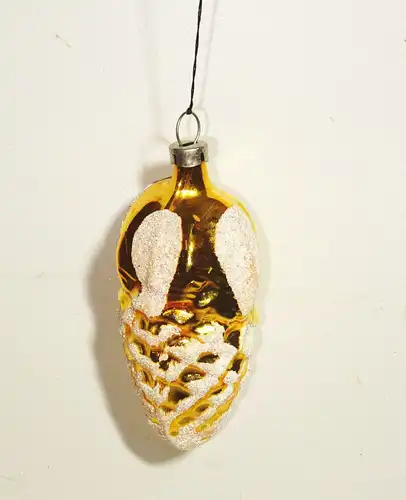 12 Zapfen Gold Christbaumschmuck CBS Weihnachtsschmuck Glas