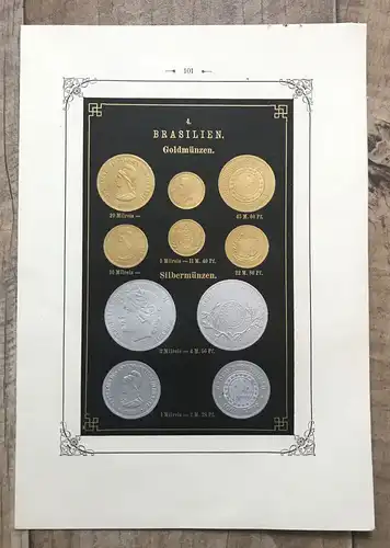 Heft Übersicht Brasilien Goldmünzen Silbermünzen Papiergeld