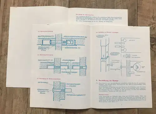 Montage Anleitung Jugend und Kinderzimmer 5030 VEB Möbelkombinat